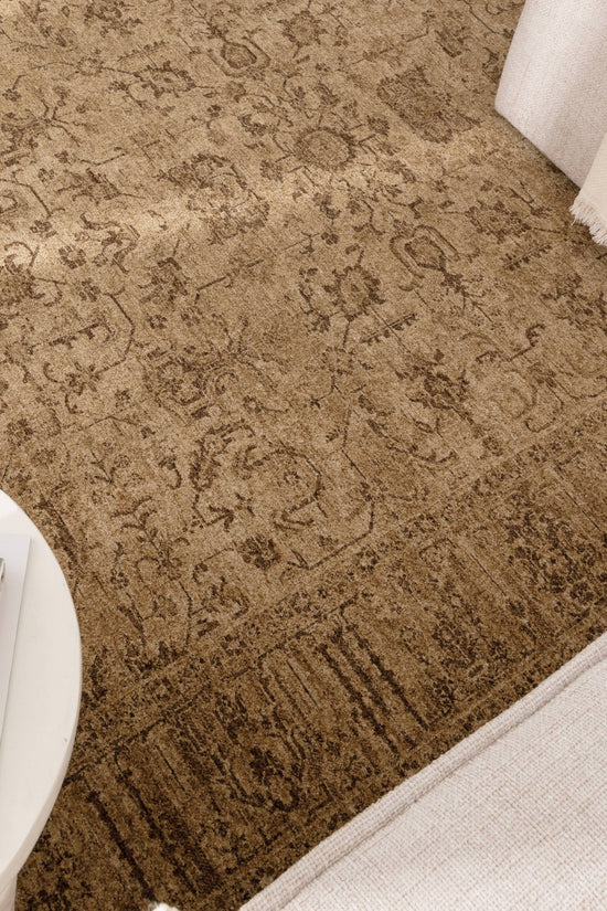 Heritage Distressed Border Mustard Rug - H105