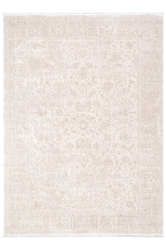 Heritage Distressed Border Beige Rug - H106: (Different Tassel)