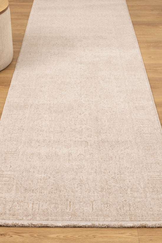 Heritage Distressed Border Beige Runner- H106: (Different Tassel)