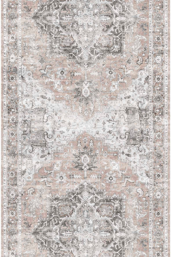Distressed Vintage Cezanne Blush Area Runner - VITAL 3082-11