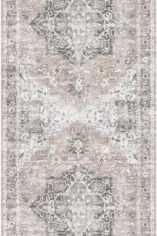 Distressed Vintage Cezanne Blush Area Runner - VITAL 3082-11