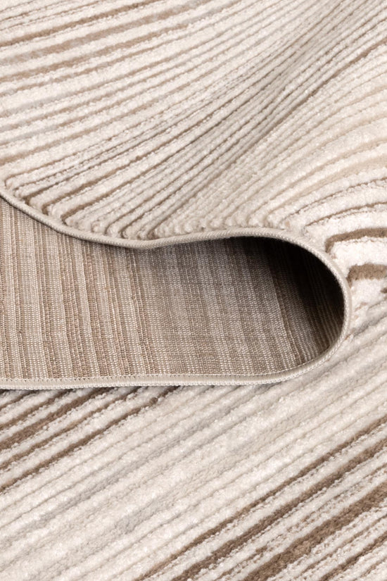 Sierra Lines Beige Brown Rug
