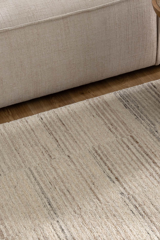 Praia Lines Natural Wool Rug