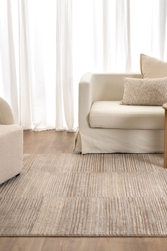Sierra Lines Brown Grey Rug