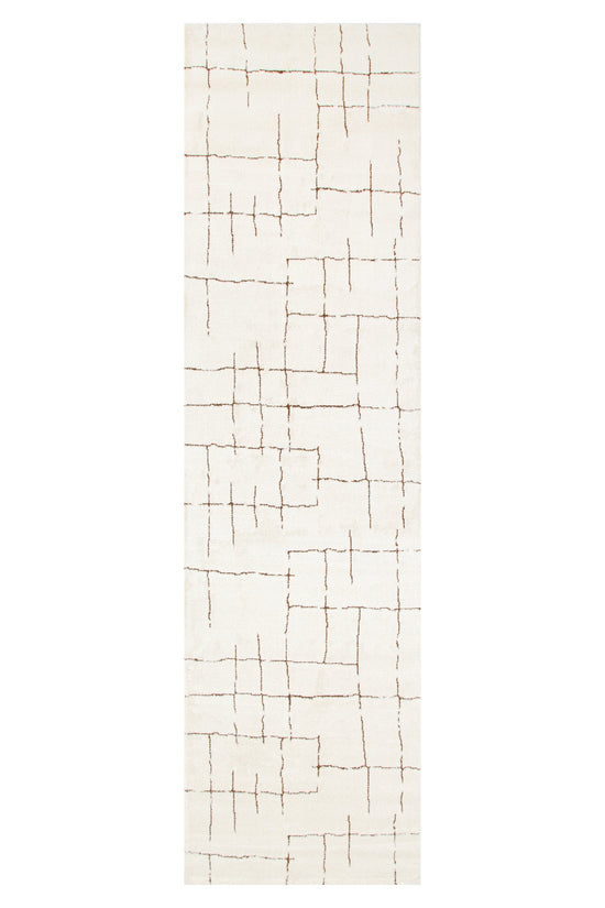 Mila Abstract Lines Brown Cream Rug - MIL10: New Arrival
