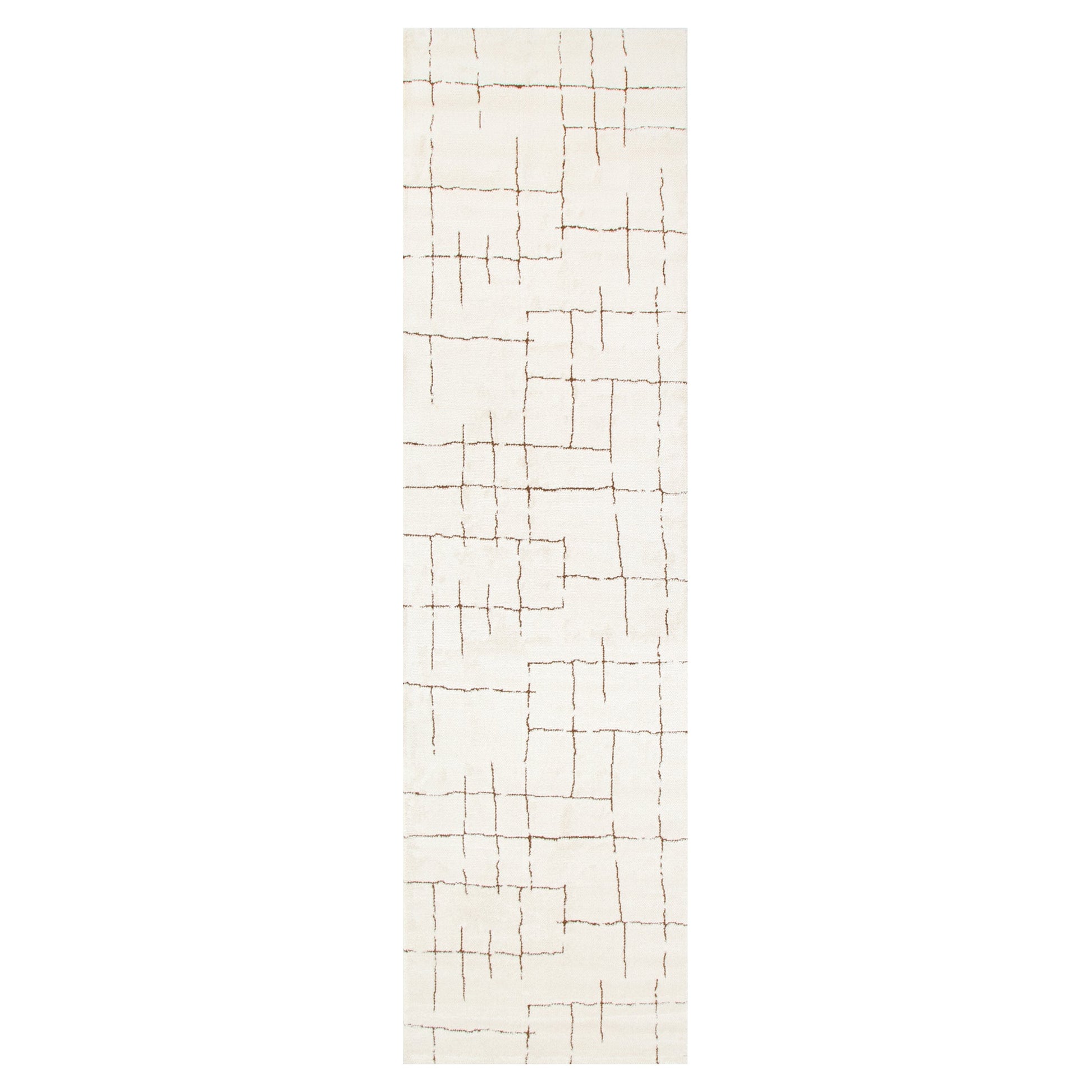 Mila Abstract Lines Brown Cream Rug - MIL10: New Arrival