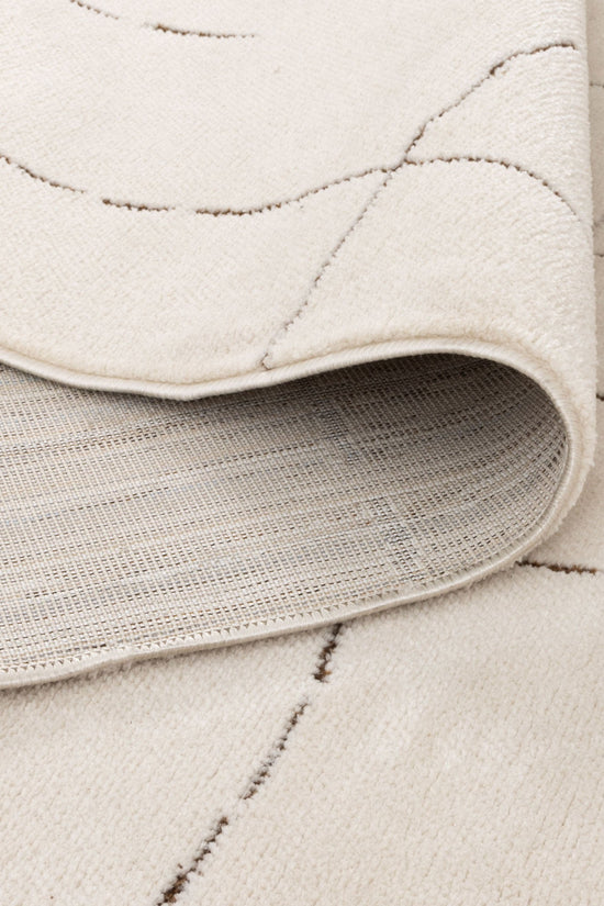 Mila Abstract Lines Brown Cream Rug - MIL10: New Arrival