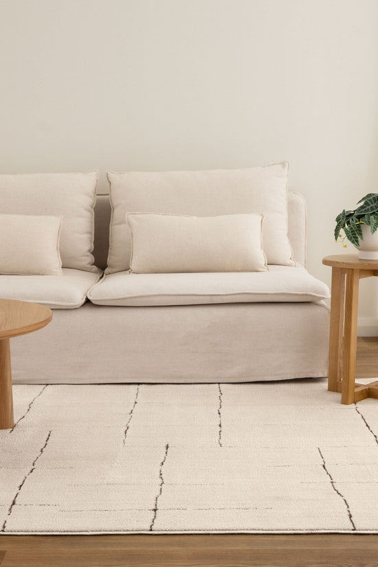 Mila Abstract Lines Brown Cream Rug - MIL10: New Arrival