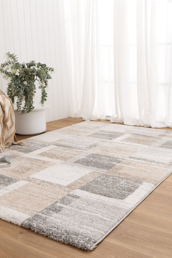 Nola Squares Neutral Rug - N001