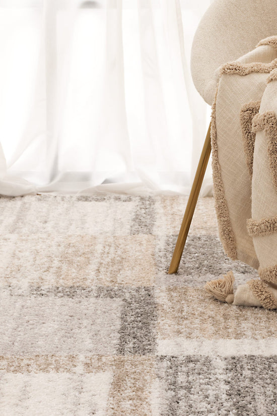 Nola Squares Neutral Rug - N001