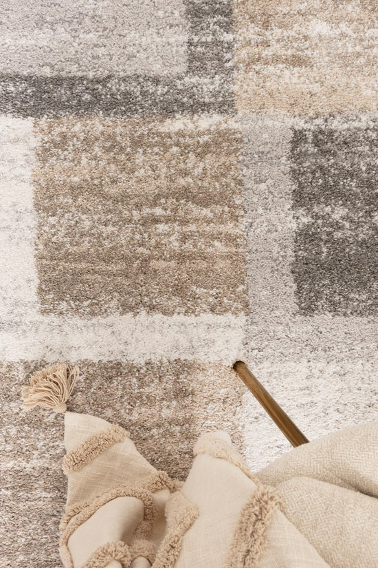 Nola Squares Neutral Rug - N001
