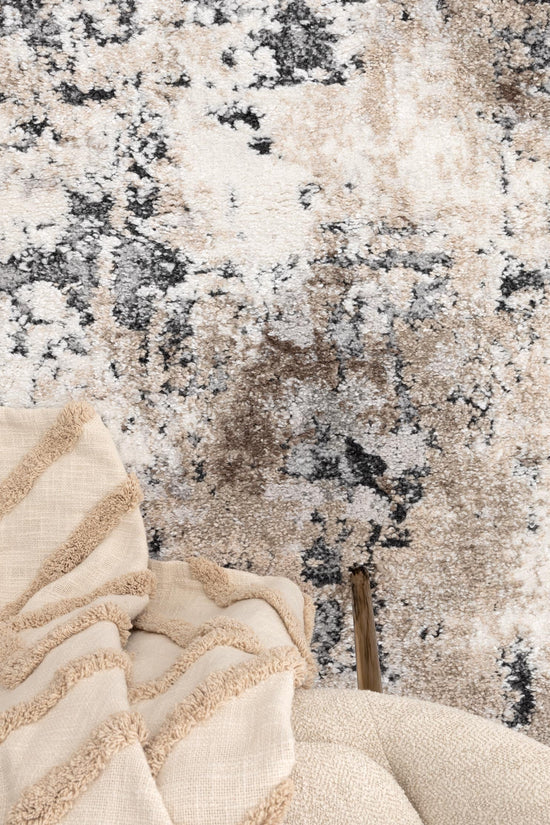 Nola Abstract Grey Beige Rug - N006