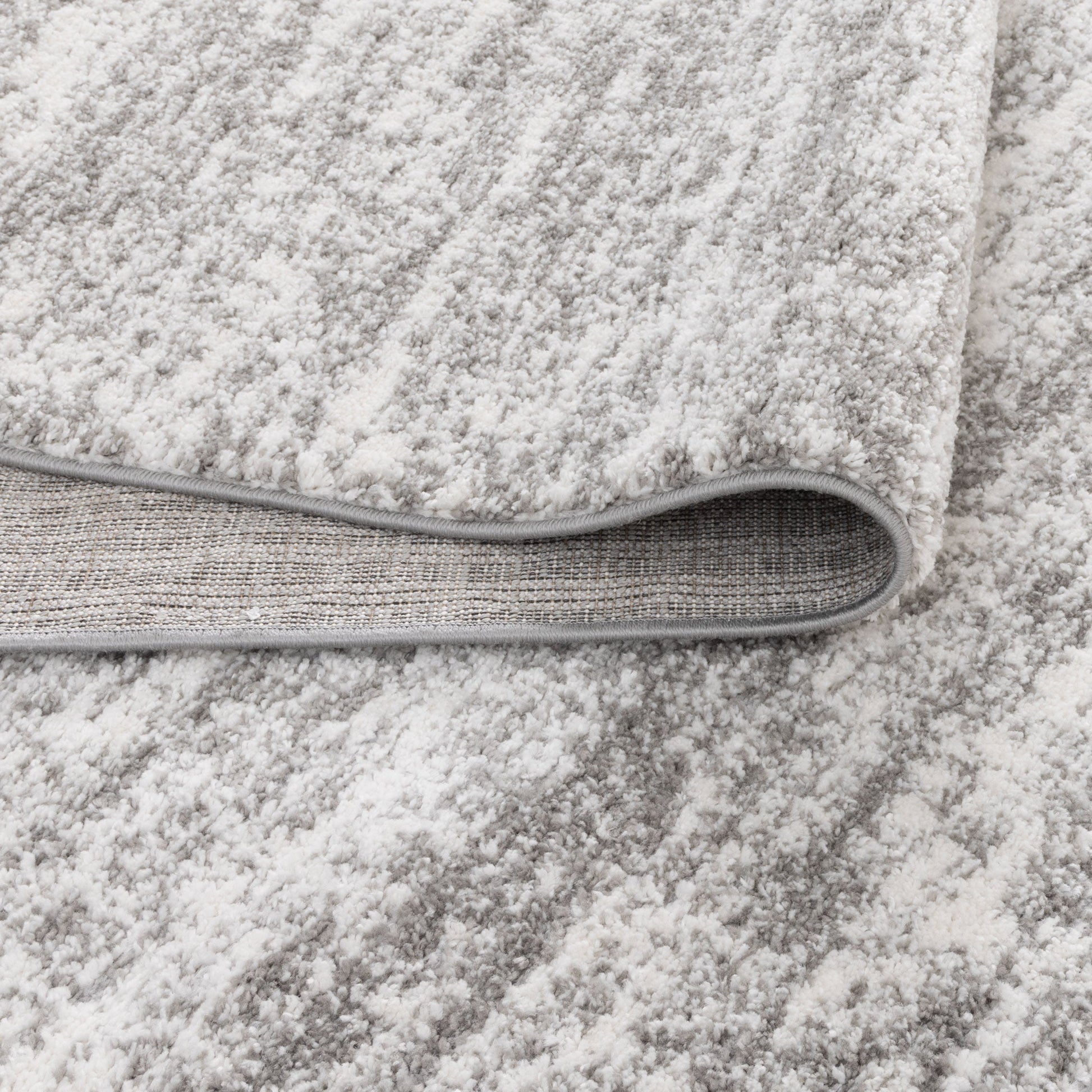 Nola Canvas Abstract Grey Rug - N008