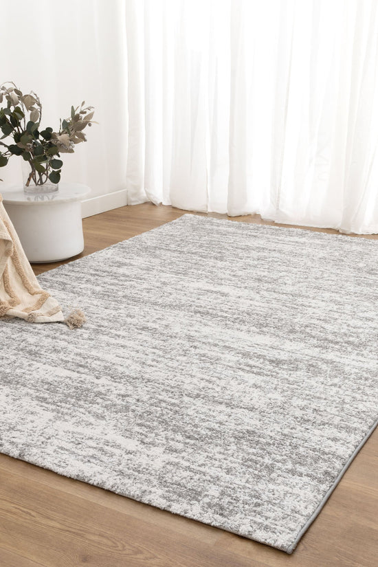 Nola Canvas Abstract Grey Rug - N008