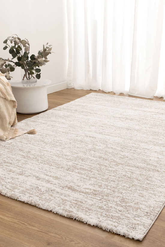 Nola Canvas Abstract Beige Rug - N009