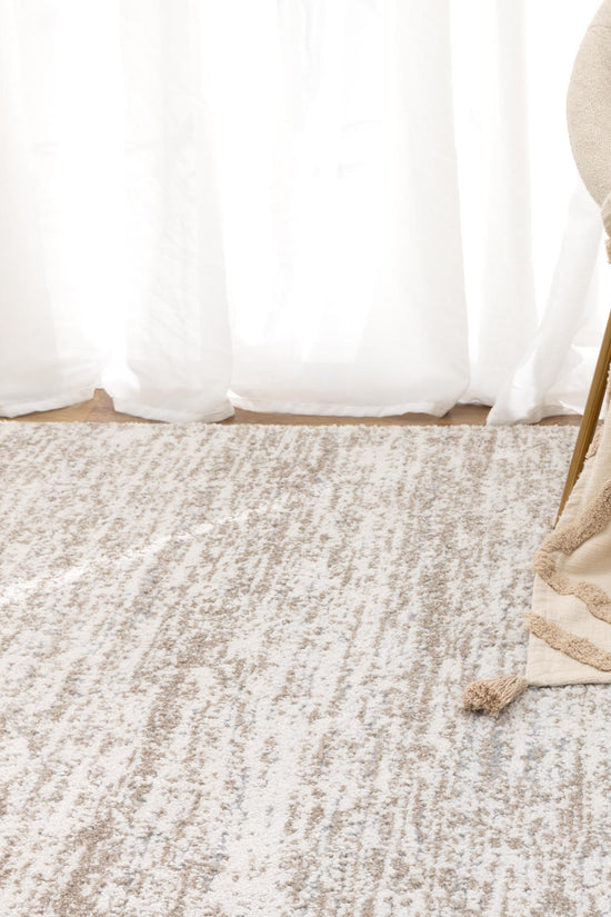 Nola Canvas Abstract Beige Rug - N009