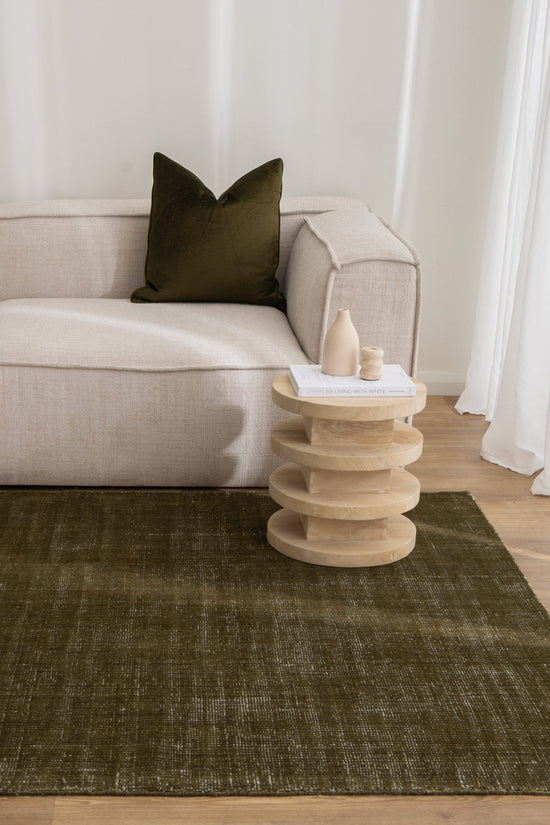 Harbour Olive Green Indoor Outdoor Rug