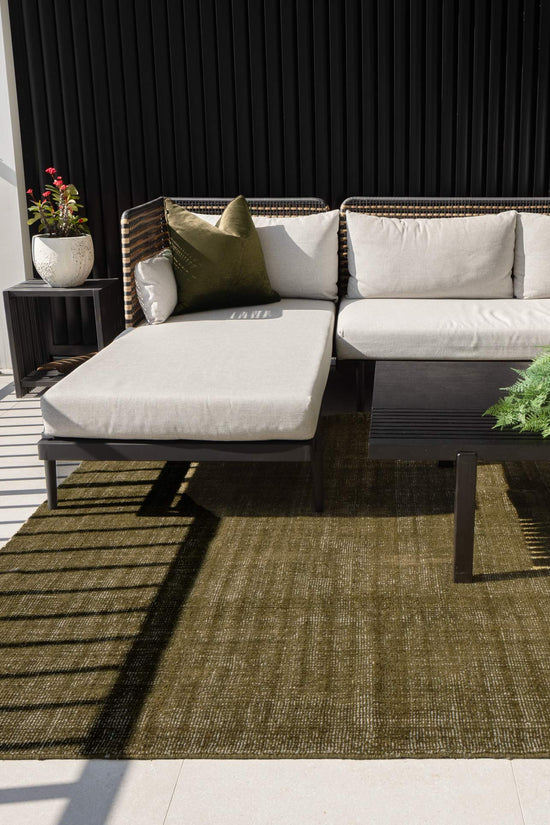 Harbour Olive Green Indoor Outdoor Rug
