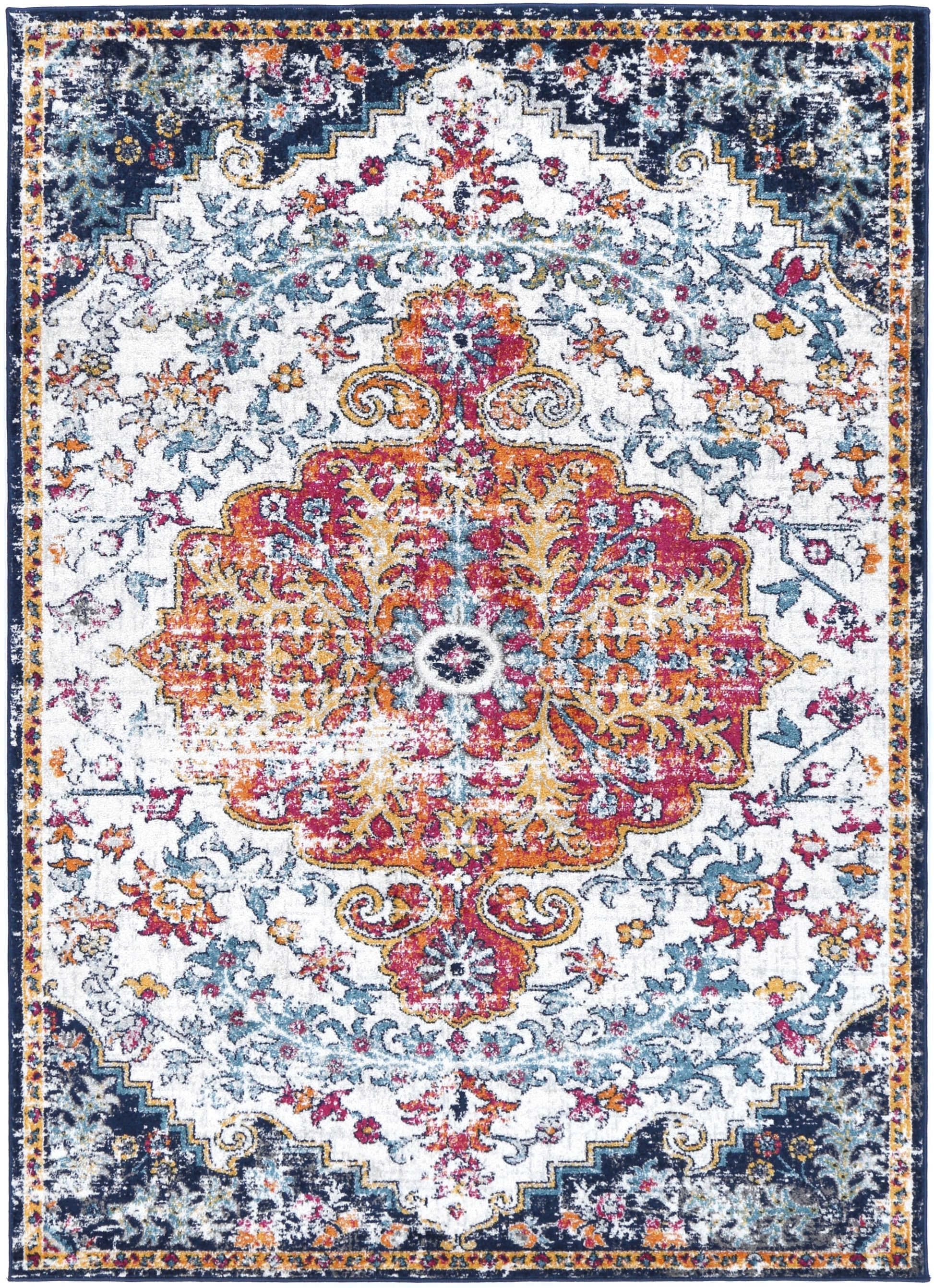 Provence Miliana Grey Blue Transitional Rug - PROV05