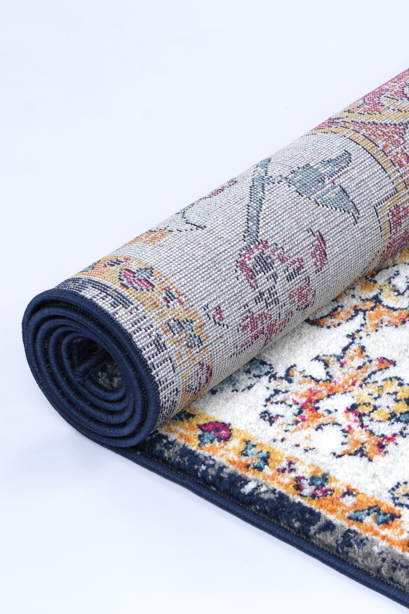 Provence Miliana Grey Blue Transitional Rug - PROV05