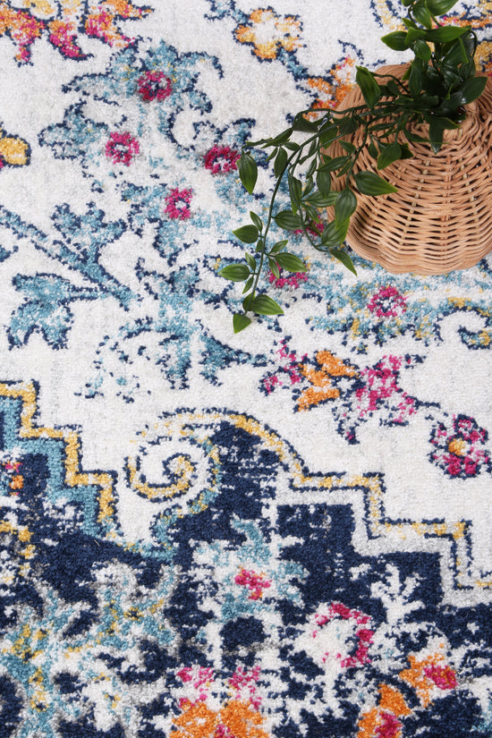 Provence Miliana Grey Blue Transitional Rug - PROV05