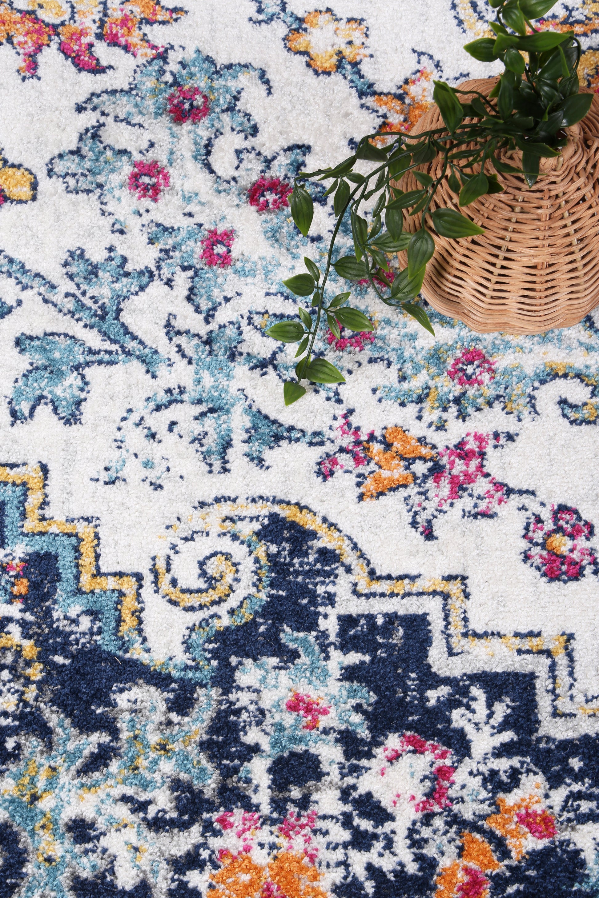 Provence Miliana Grey Blue Transitional Rug - PROV05