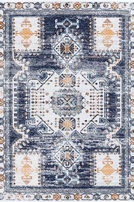 Provence Taza Blue Cream Transitional Rug - PROV06
