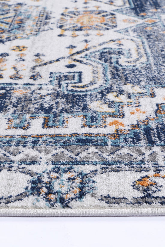 Provence Taza Blue Cream Transitional Rug - PROV06