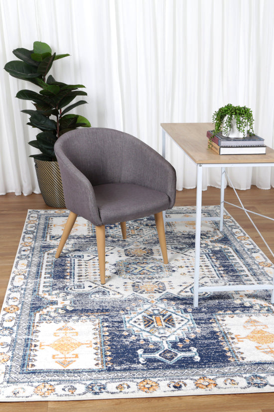 Provence Taza Blue Cream Transitional Rug - PROV06