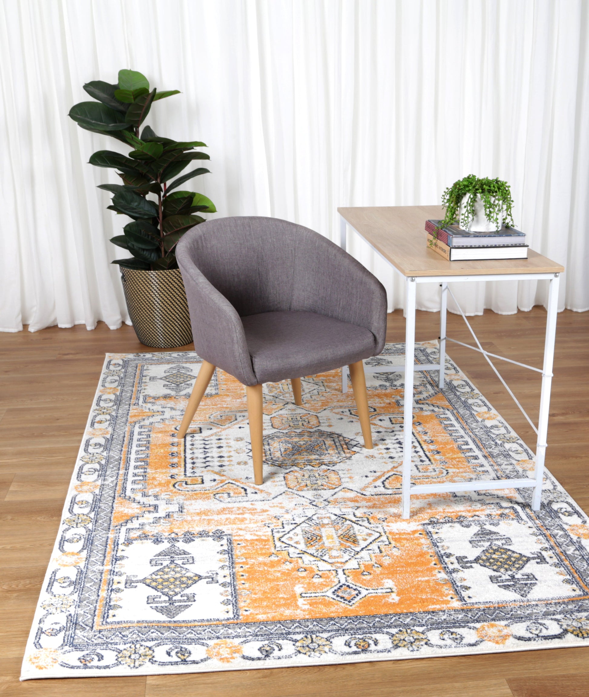 Provence Taza Terracotta Cream Transitional Rug - PROV07