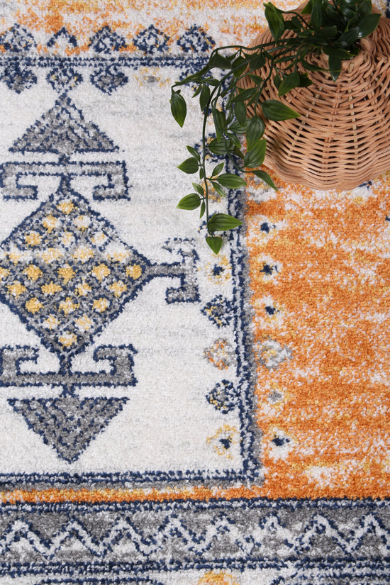 Provence Taza Terracotta Cream Transitional Rug - PROV07