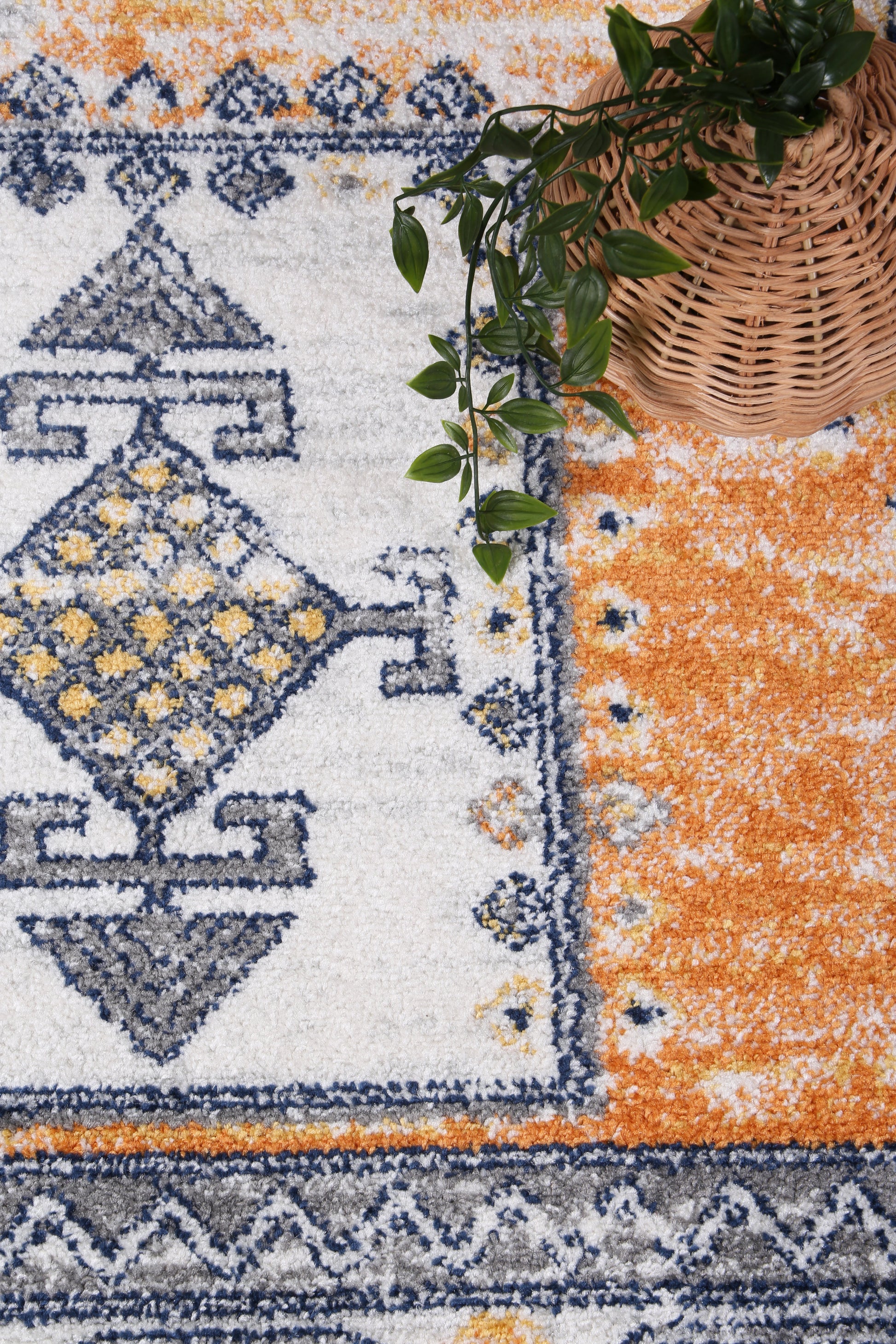 Provence Taza Terracotta Cream Transitional Rug - PROV07