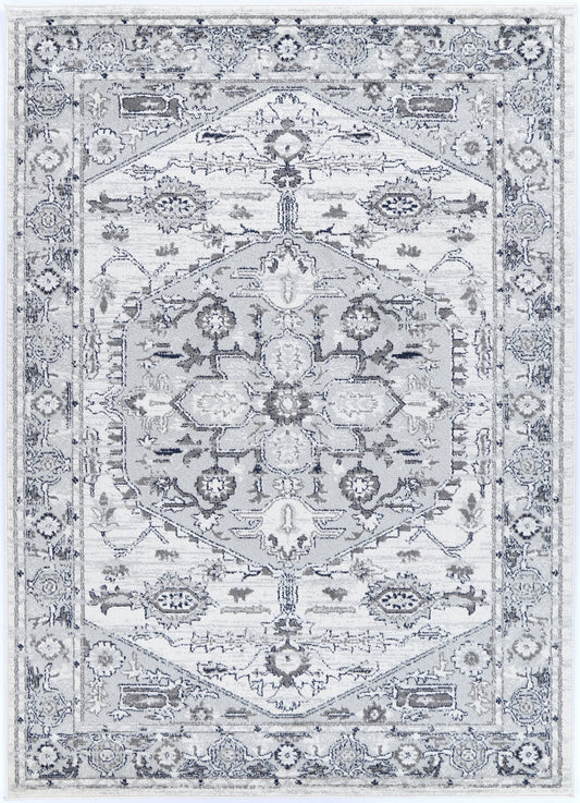 Provence Gaul Traditional Grey & Cream Rug â€“ PROV08