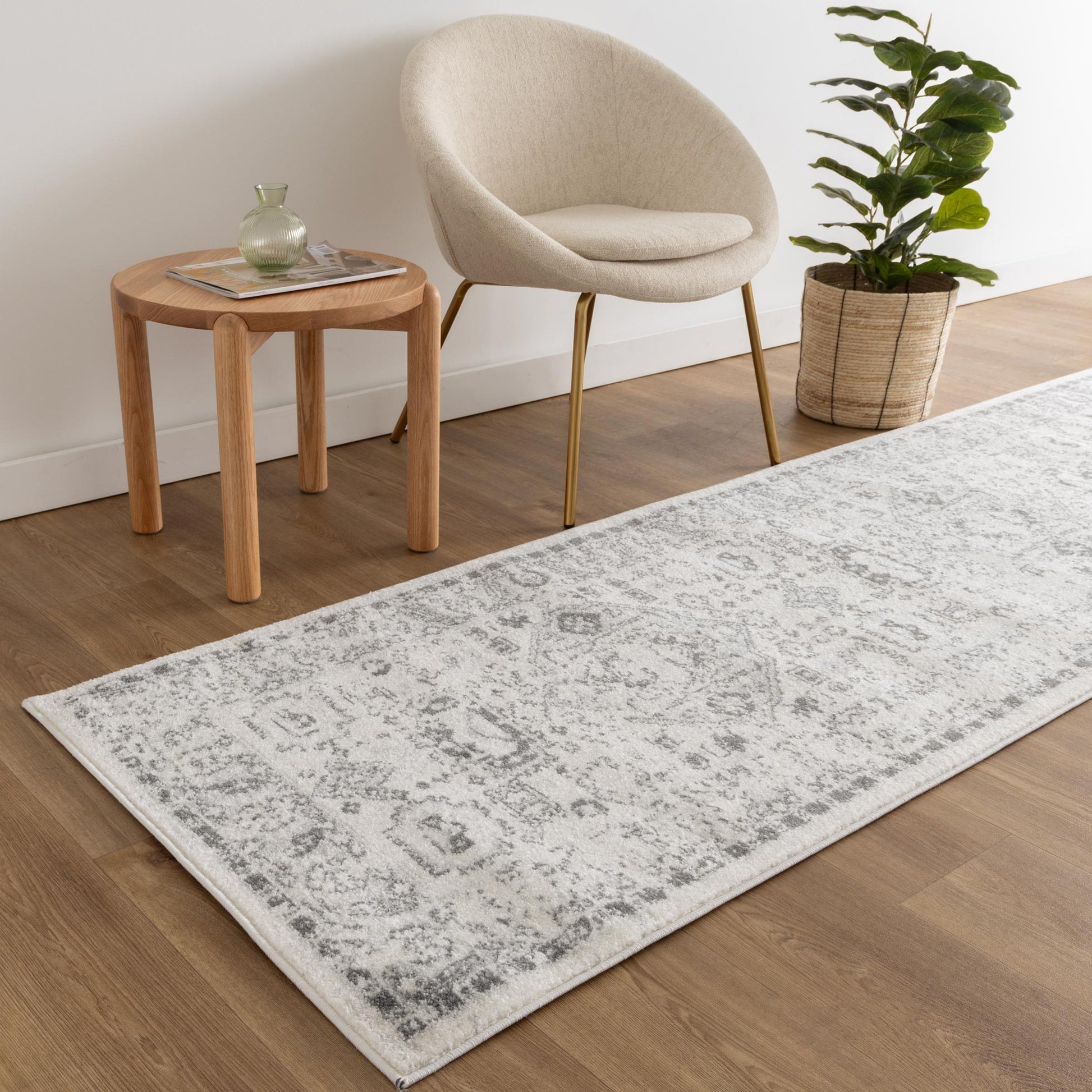 Provence Trellis Cream & Light Grey Rug - PROV10