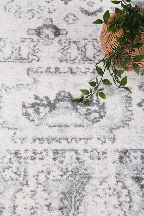 Provence Trellis Cream & Light Grey Rug - PROV10