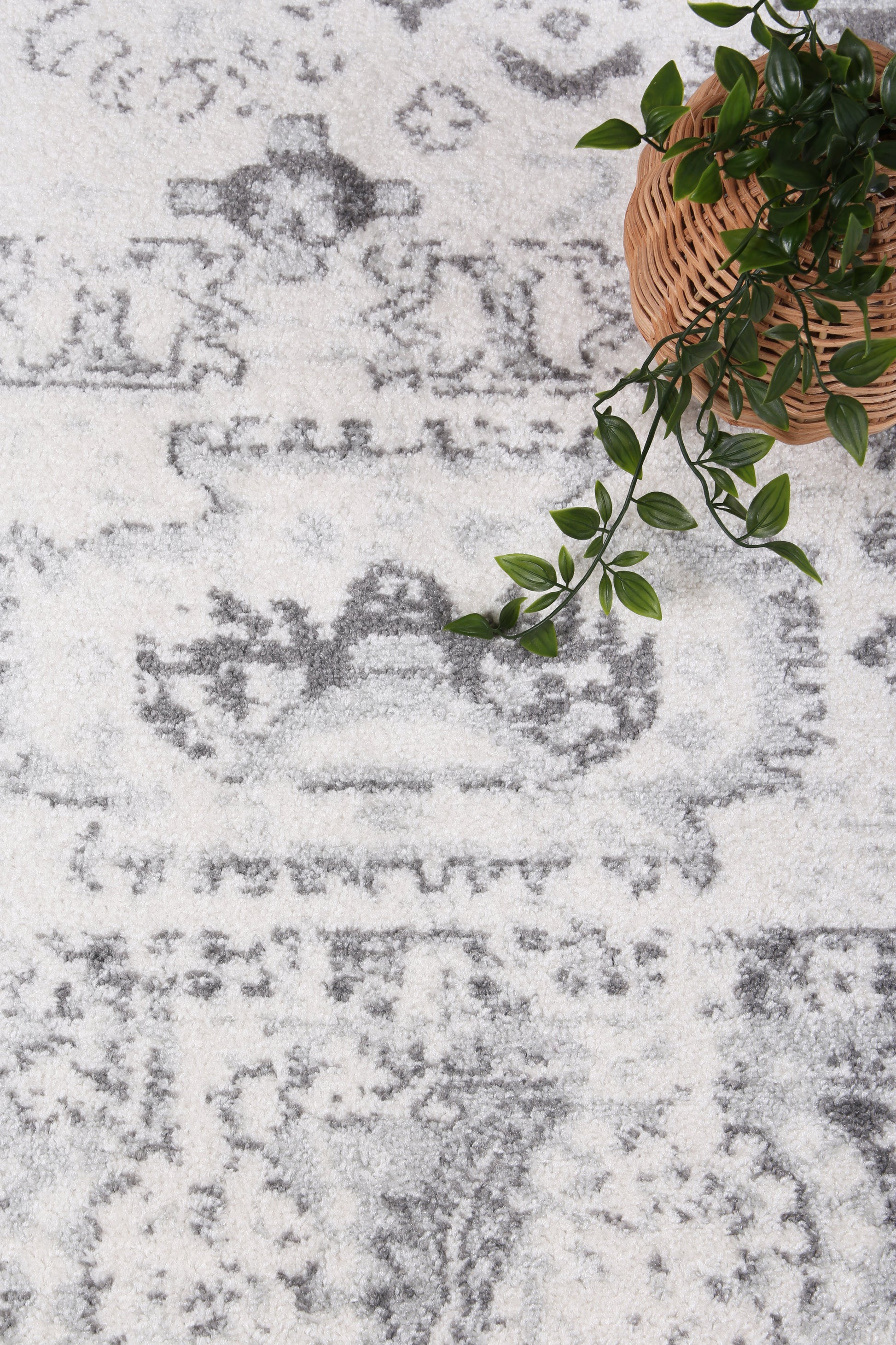 Provence Trellis Cream & Light Grey Rug - PROV10