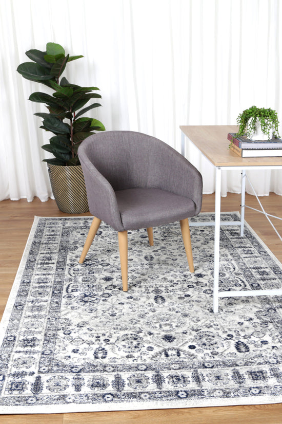 Provence Bonaparte Navy Cream Traditional Rug - PROV16