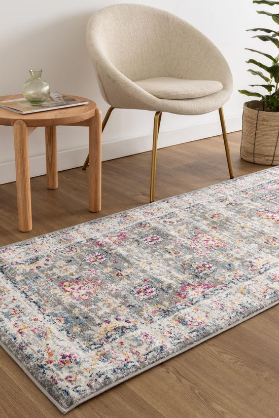 Provence Somerset Grey Multi Traditional Rug - PROV19