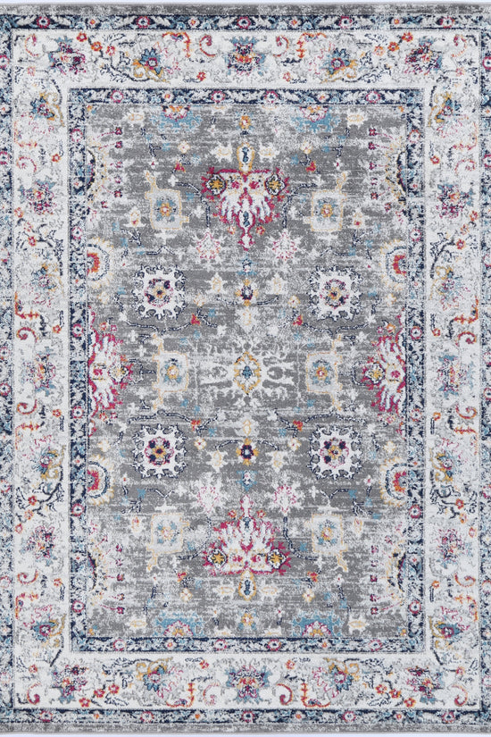 Provence Somerset Grey Multi Traditional Rug - PROV19