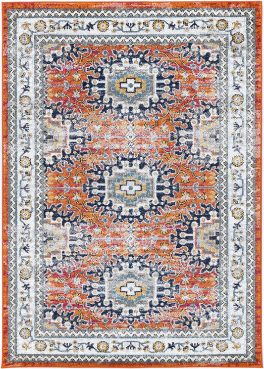 Provence Pagnol Rust Multi Traditional Rug - PROV20