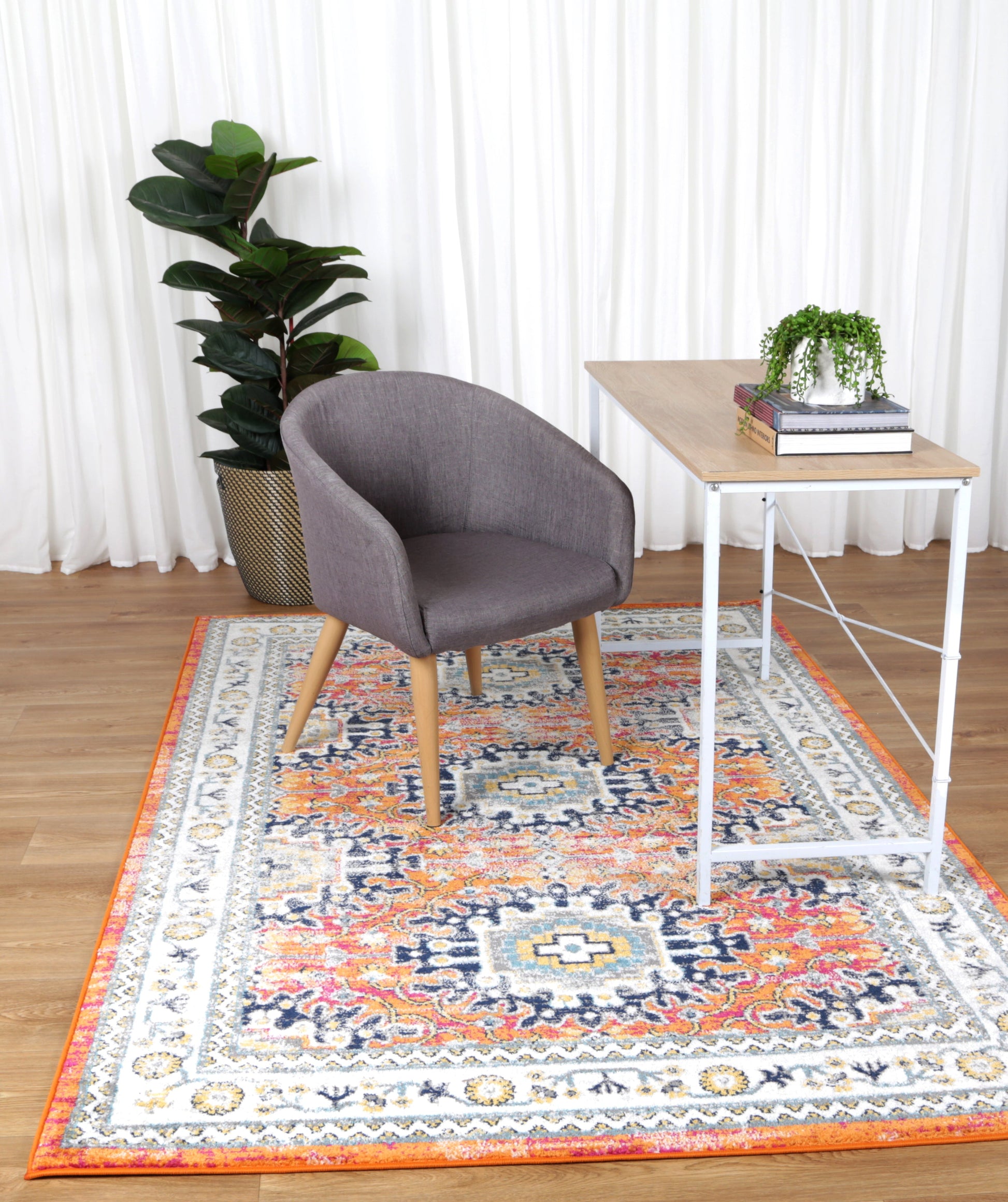 Provence Pagnol Rust Multi Traditional Rug - PROV20