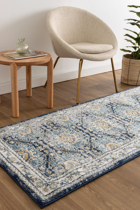 Provence Ventoux Navy Multi Traditional Rug - PROV21
