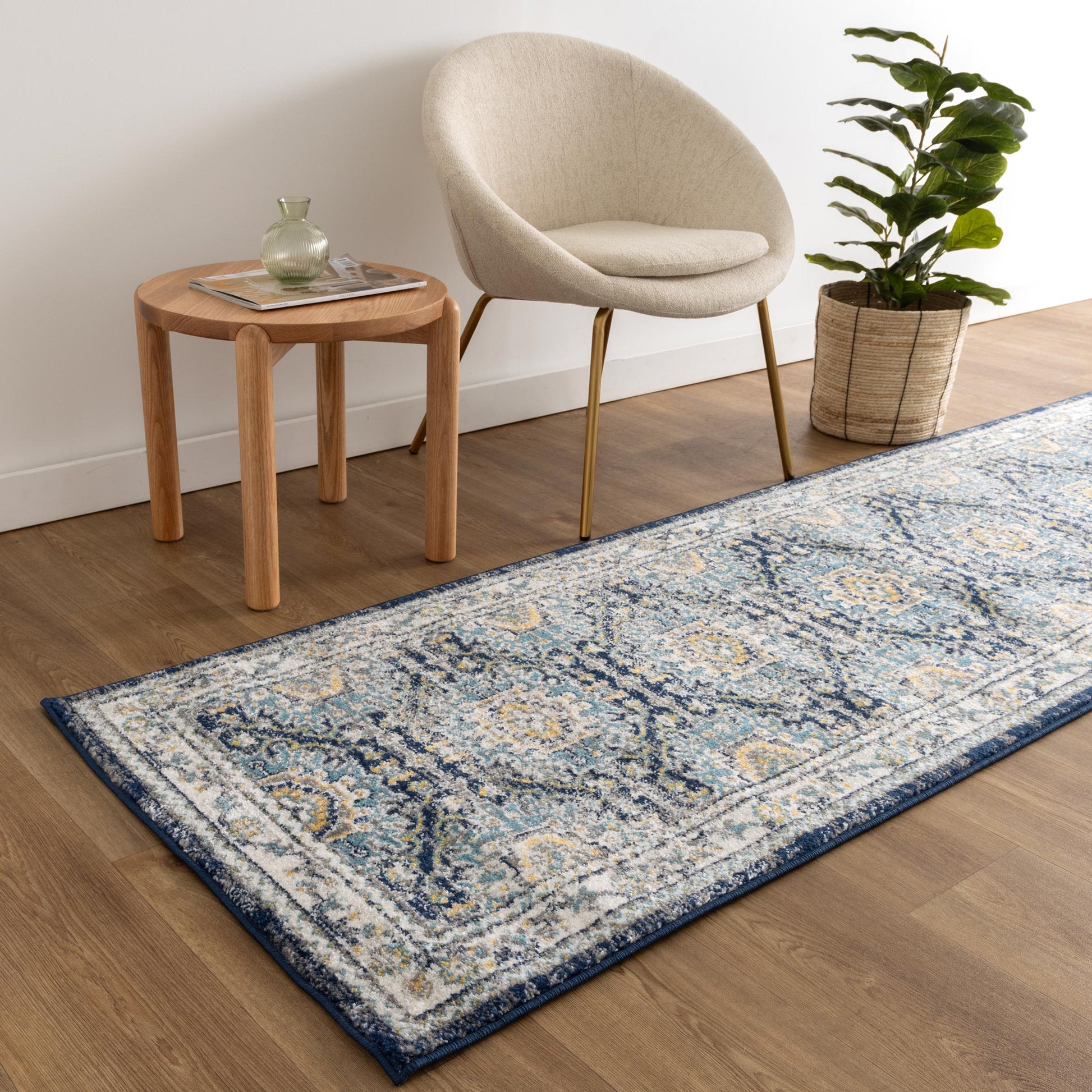 Provence Ventoux Navy Multi Traditional Rug - PROV21