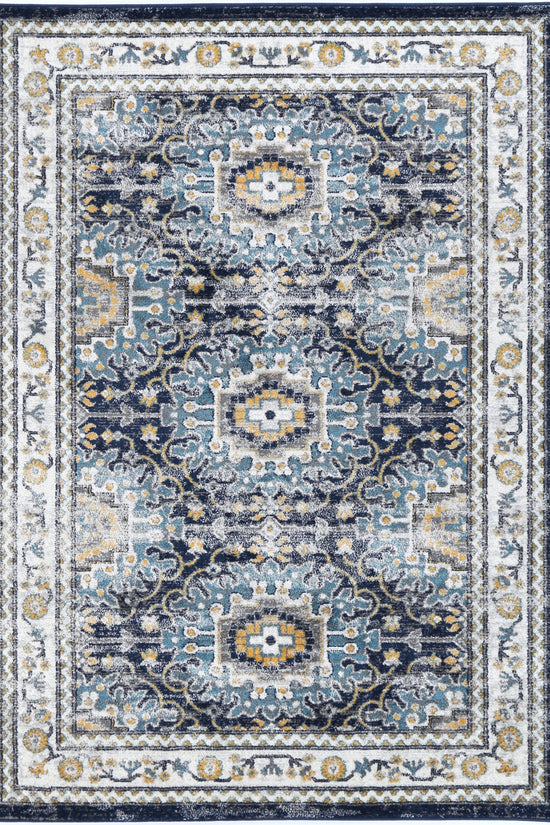 Provence Ventoux Navy Multi Traditional Rug - PROV21