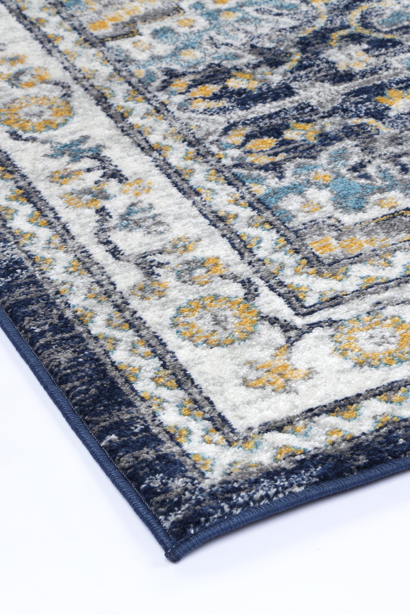 Provence Ventoux Navy Multi Traditional Rug - PROV21
