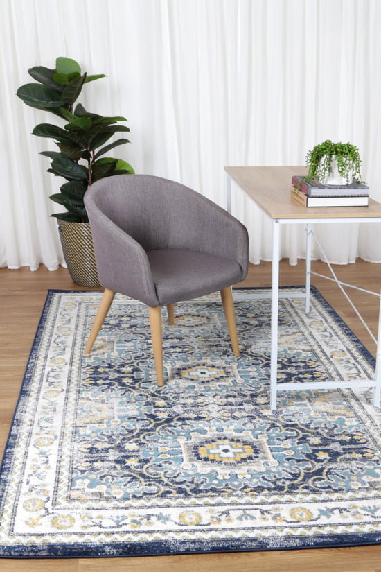 Provence Ventoux Navy Multi Traditional Rug - PROV21