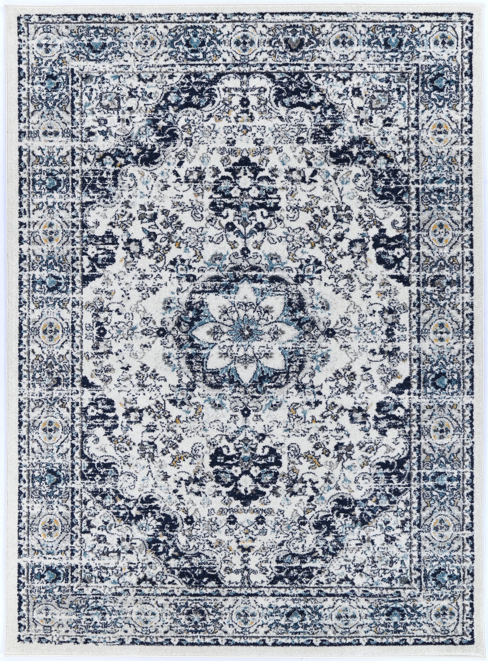 Provence Alpes Navy Multi Traditional Rug - PROV22