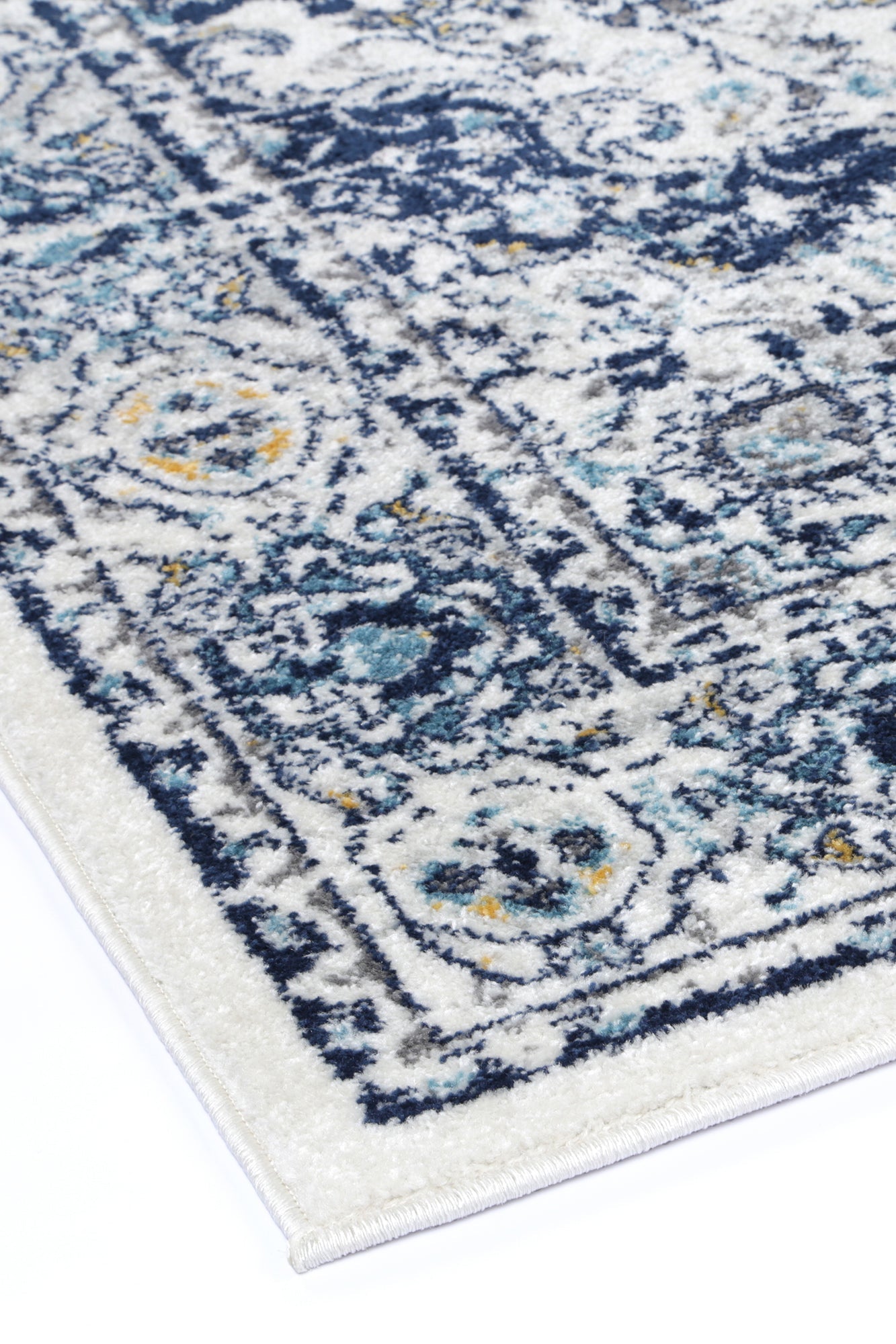 Provence Alpes Navy Multi Traditional Rug - PROV22
