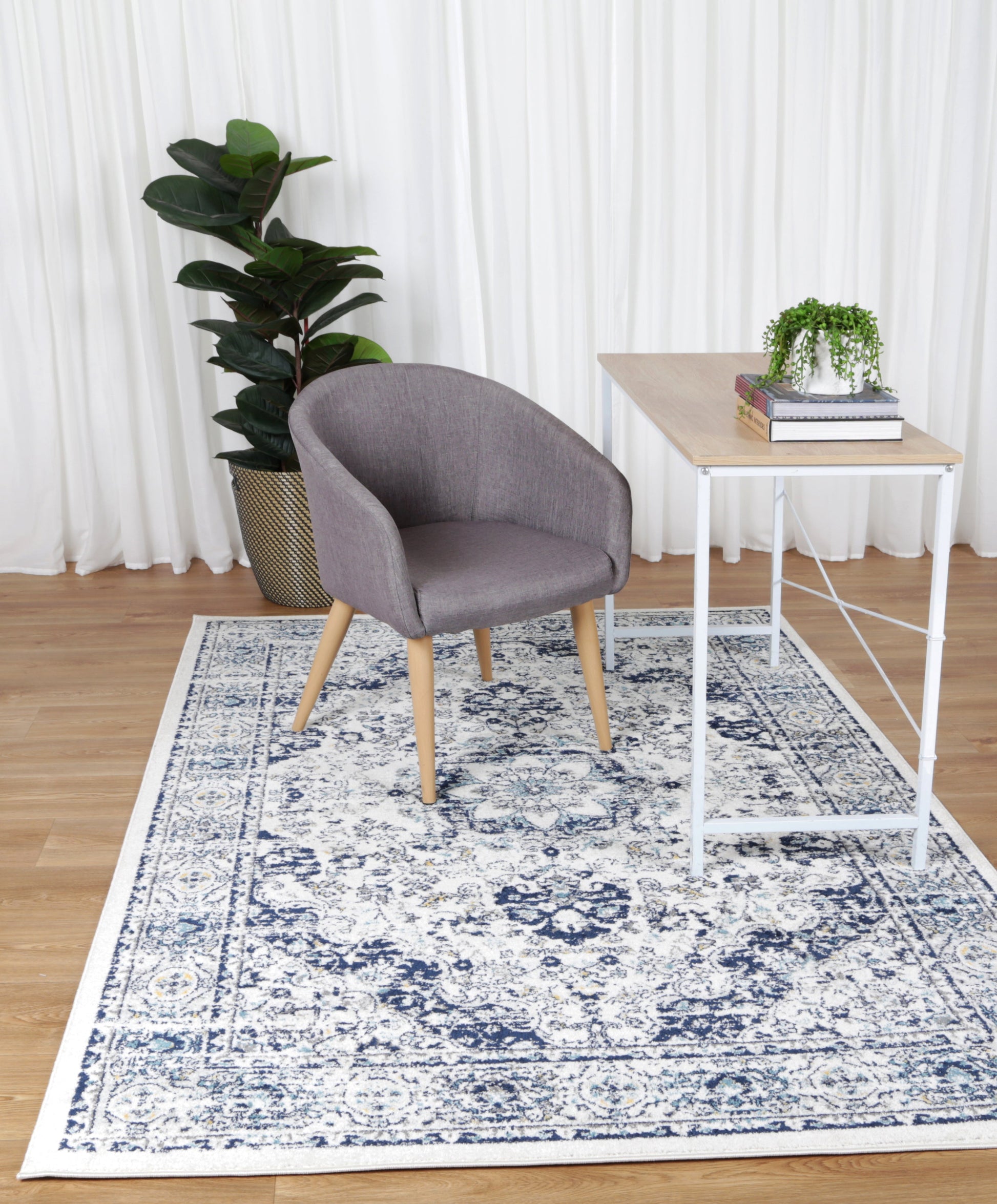 Provence Alpes Navy Multi Traditional Rug - PROV22