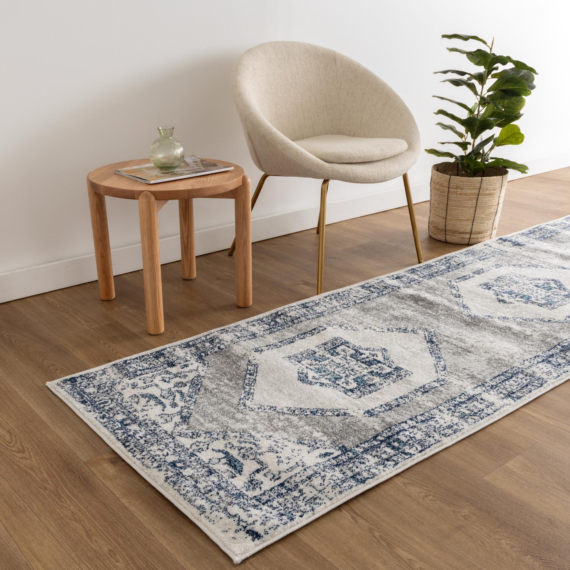 Provence Estve Navy Cream Ancient Rug - PROV24